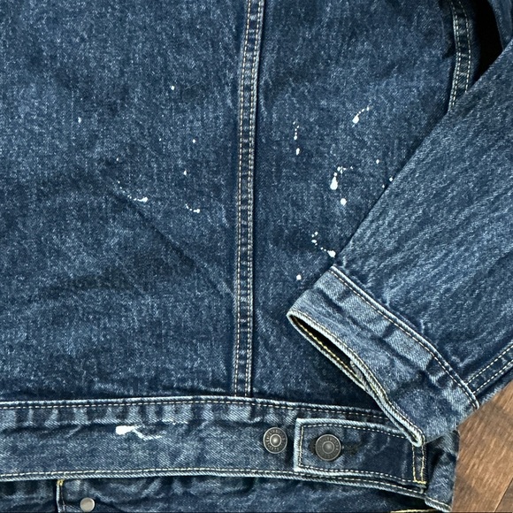 Levi’s Men's Bastow Trucker Jacket - Paint Splatter Denim NWT - Large - Picture 8 of 8